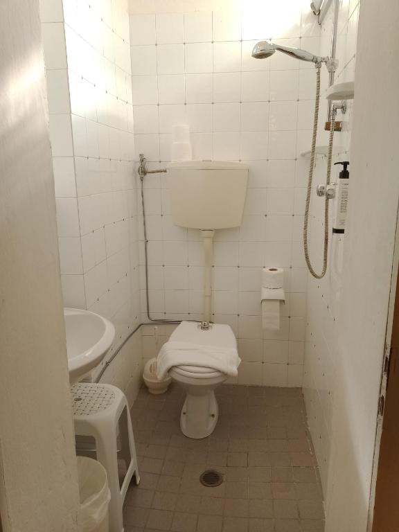 Koupelna v ubytování Hotel Pironi