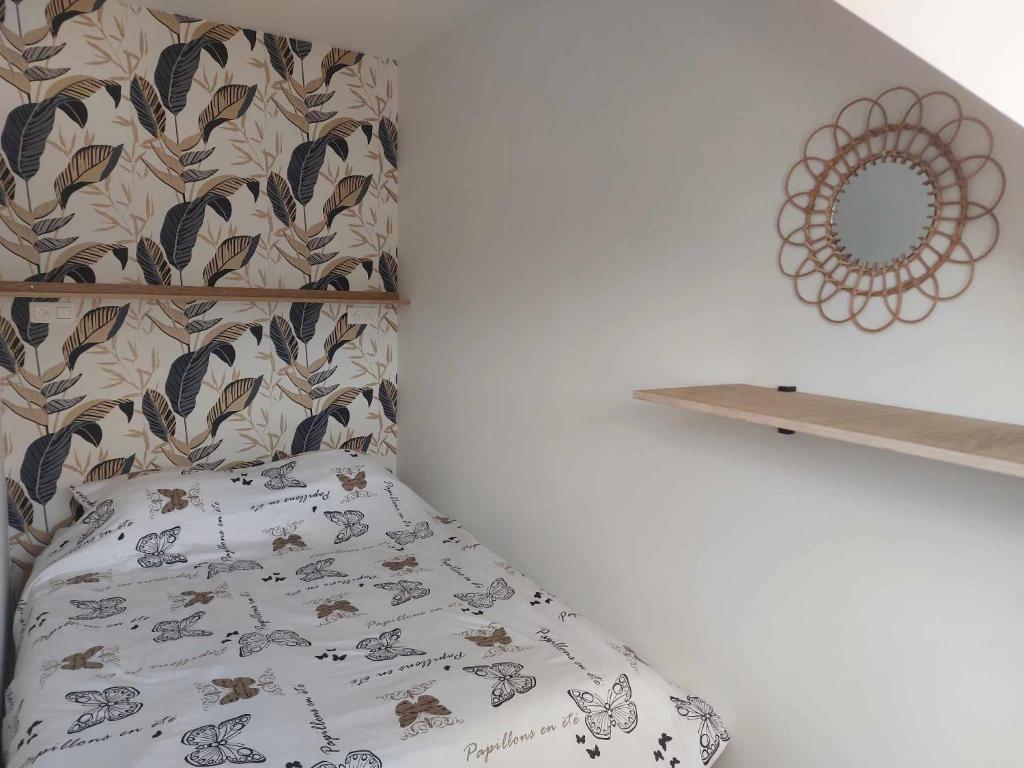Postel nebo postele na pokoji v ubytování Gite Comme chez soi