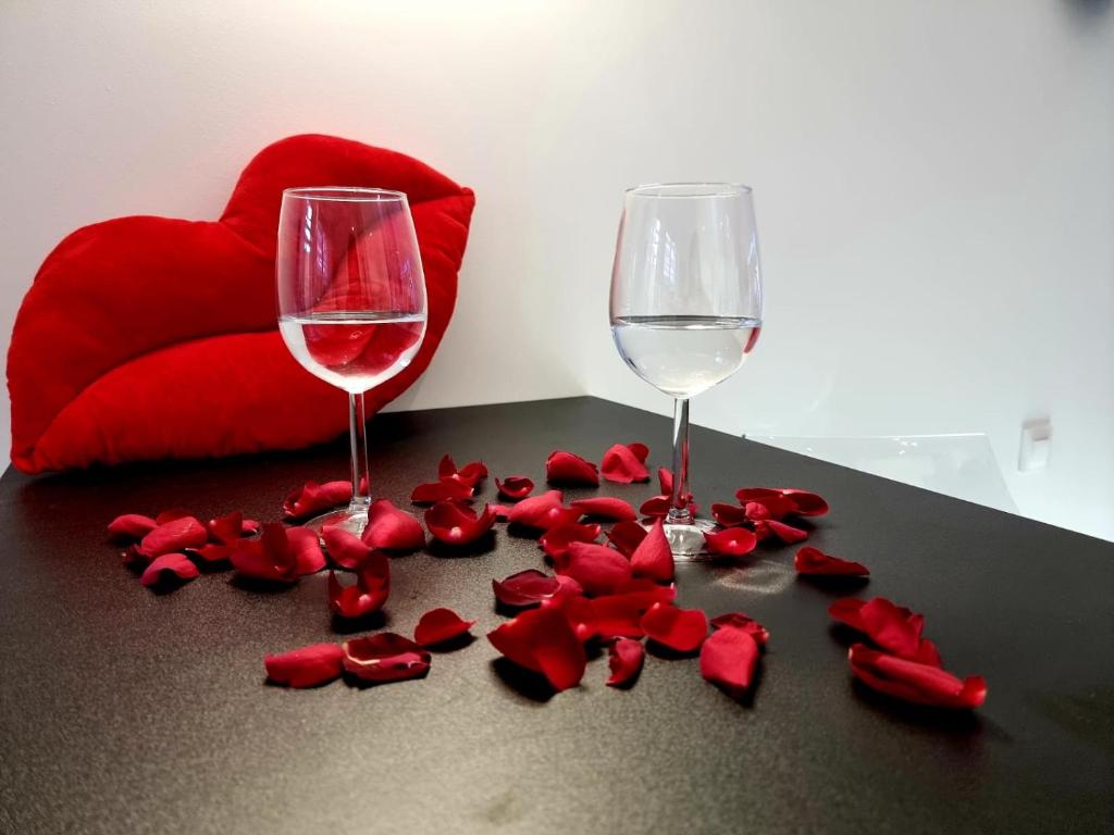 Nápoje v ubytovaní Suite BULLE D'AMOUR Balnèo Spa & Terrasse à 5 min des plages