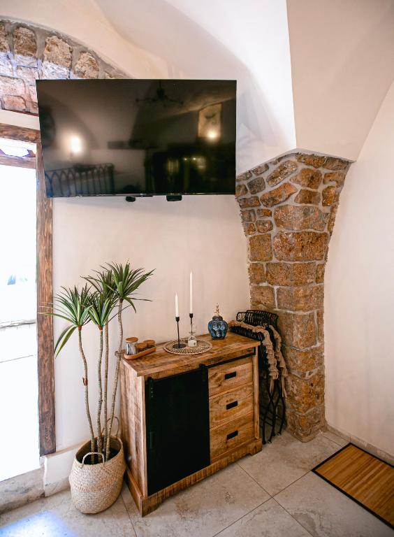 TV a/nebo společenská místnost v ubytování Templars suite