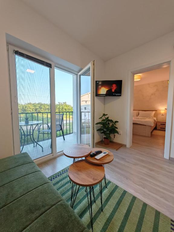 TV a/nebo společenská místnost v ubytování Apartman Holiday 1