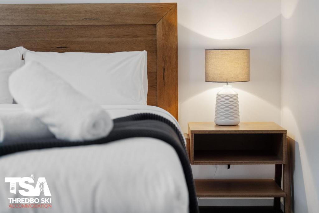 Postel nebo postele na pokoji v ubytování Chalet 26