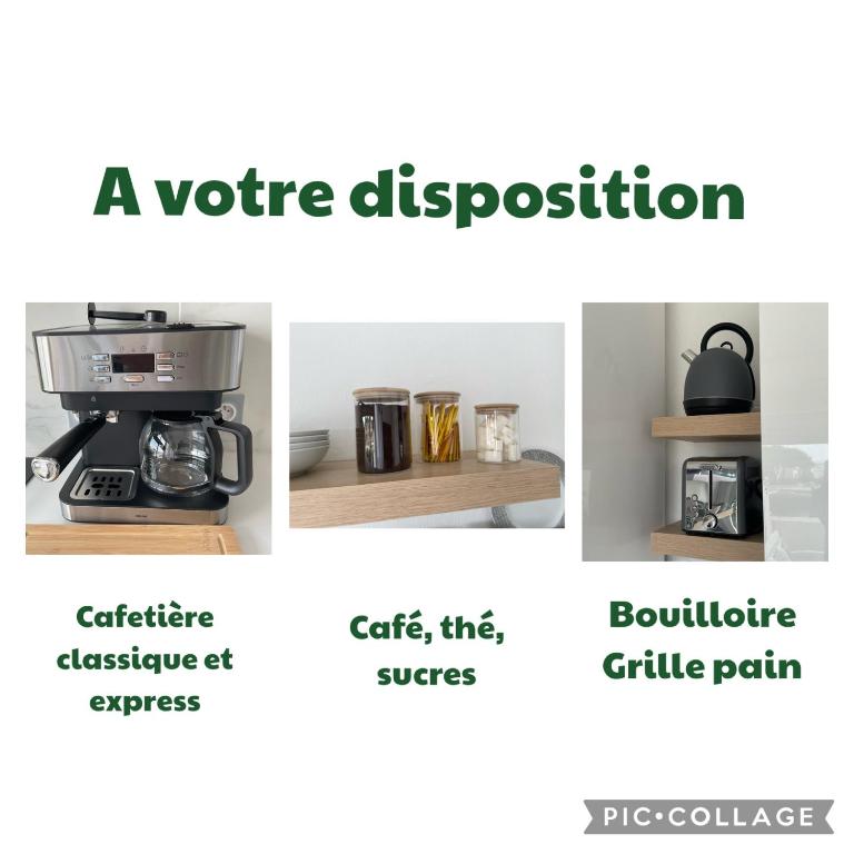 勒格罗-迪鲁瓦Studio le Vue mer Accès direct à la plage Parking privé Clim belle terrasse的相册照片