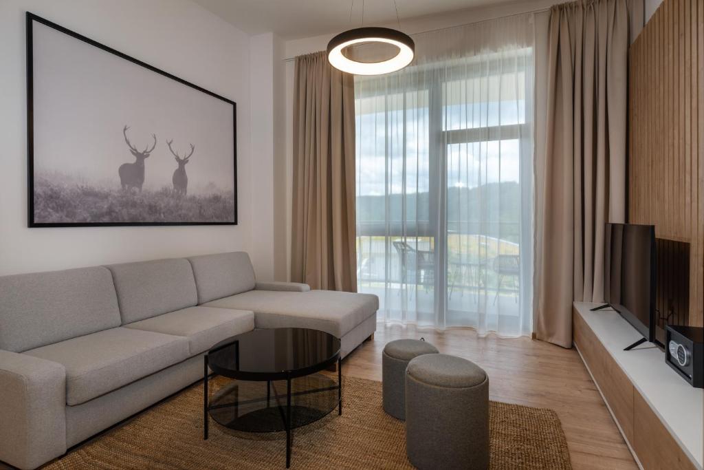 Posezení v ubytování TALBERG SK - Garage parking - Quiet place - Brand new apartments - Tále