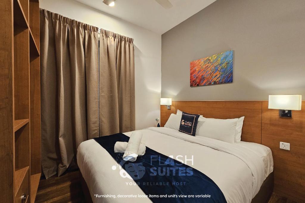 Postel nebo postele na pokoji v ubytování Onsen Premium Suites @ Tambun Ipoh