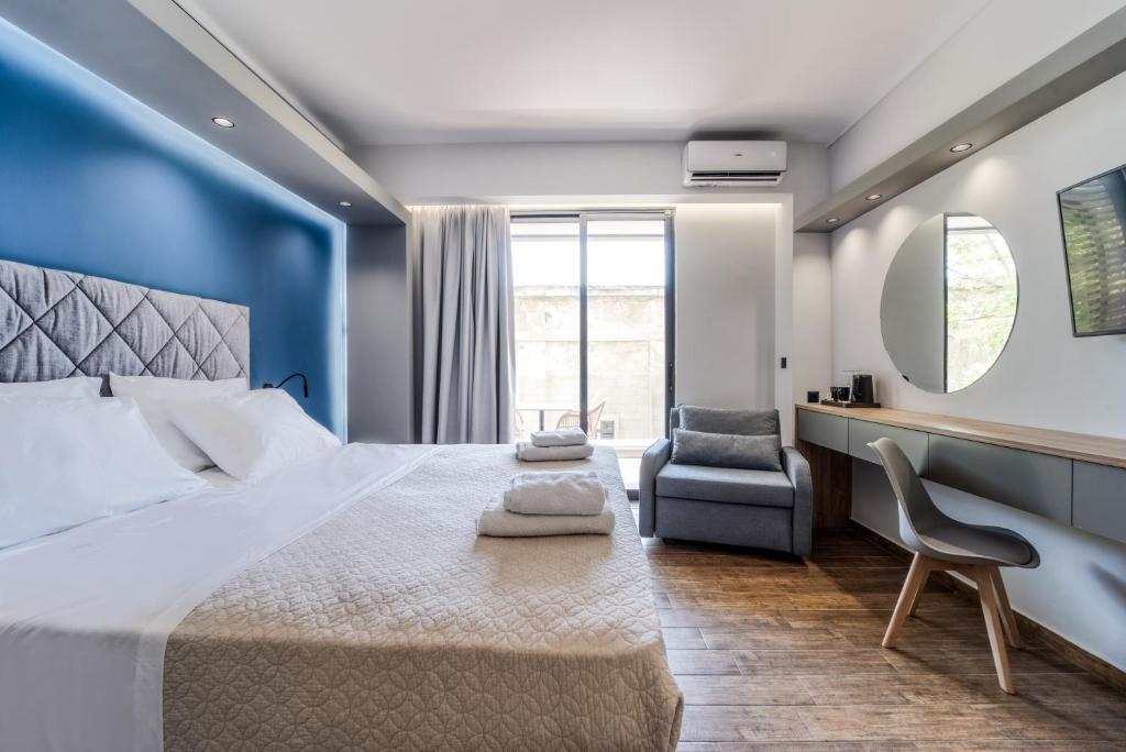 Postel nebo postele na pokoji v ubytování Island City Boutique Hotel