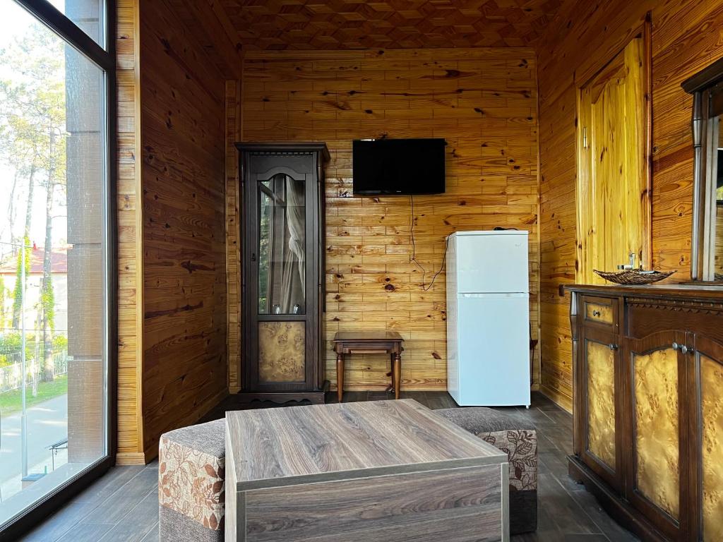TV a/nebo společenská místnost v ubytování HOTEL MICHEL
