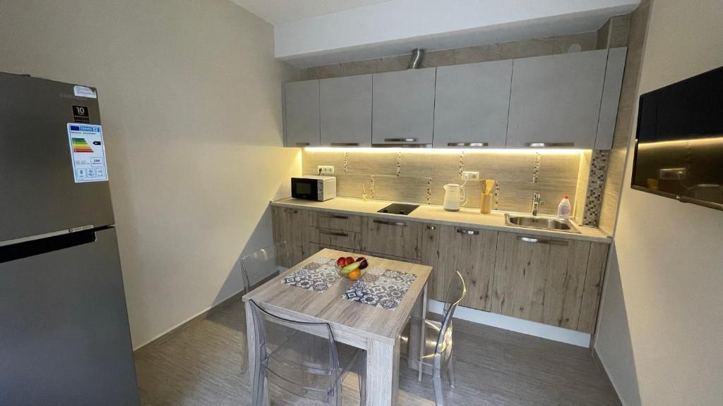 Kuchyň nebo kuchyňský kout v ubytování Seafront apartments