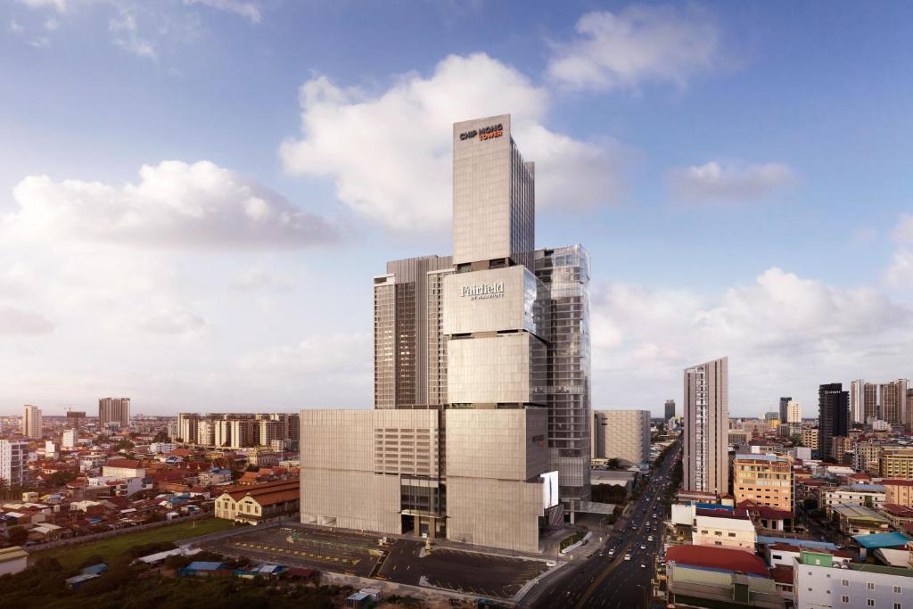 Nespecifikovaný výhled na destinaci Phnompenh nebo výhled na město při pohledu z hotelu