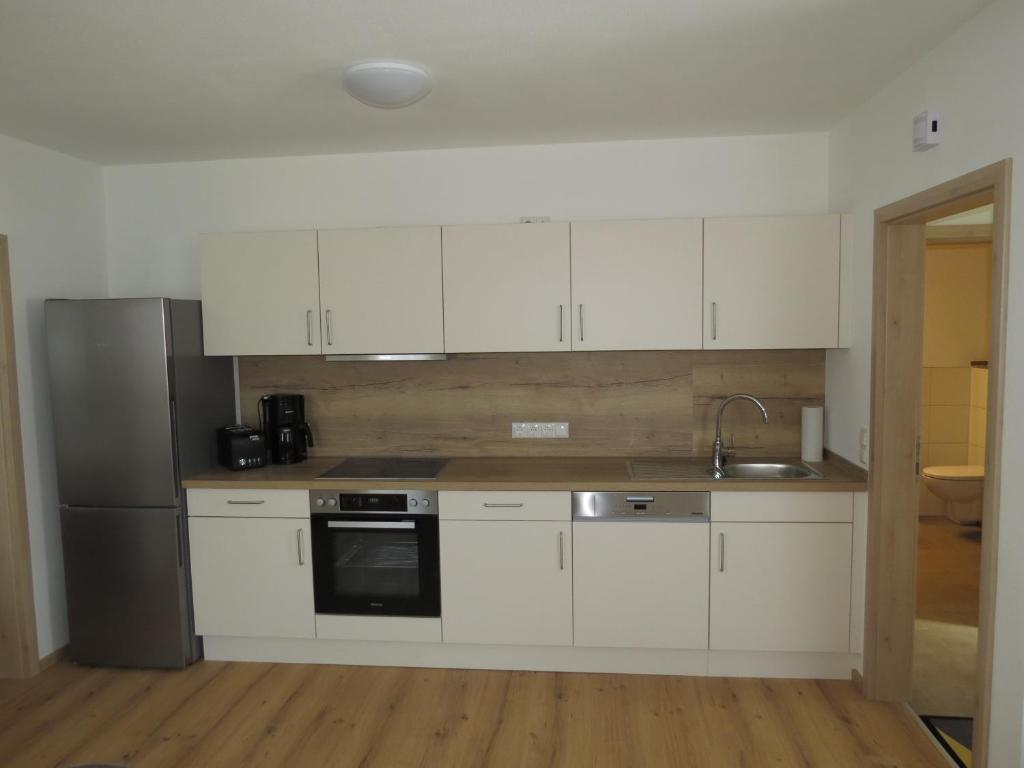 Kuchyň nebo kuchyňský kout v ubytování Büchelsteiner Hof
