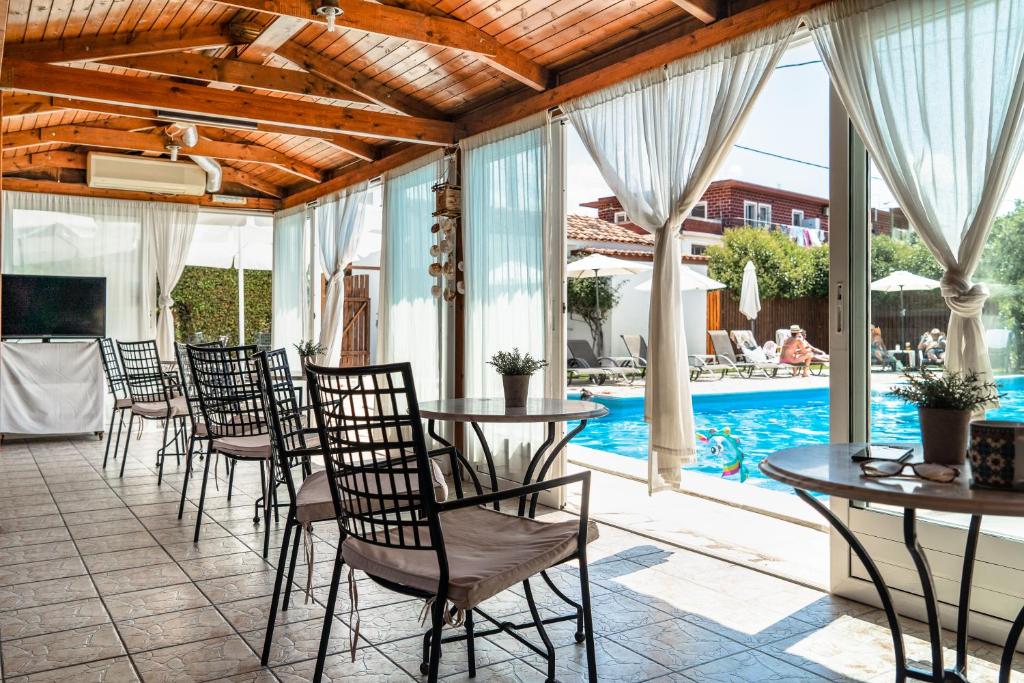 The swimming pool at or close to Marketos maisonette 4pax