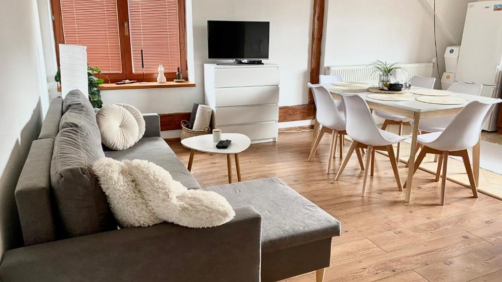 Μια τηλεόραση ή/και κέντρο ψυχαγωγίας στο Sunny Attic Apartment