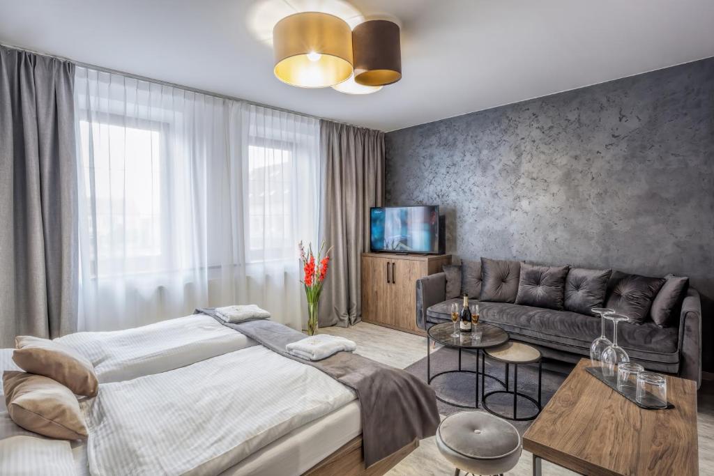 Postel nebo postele na pokoji v ubytování Hotel Beta