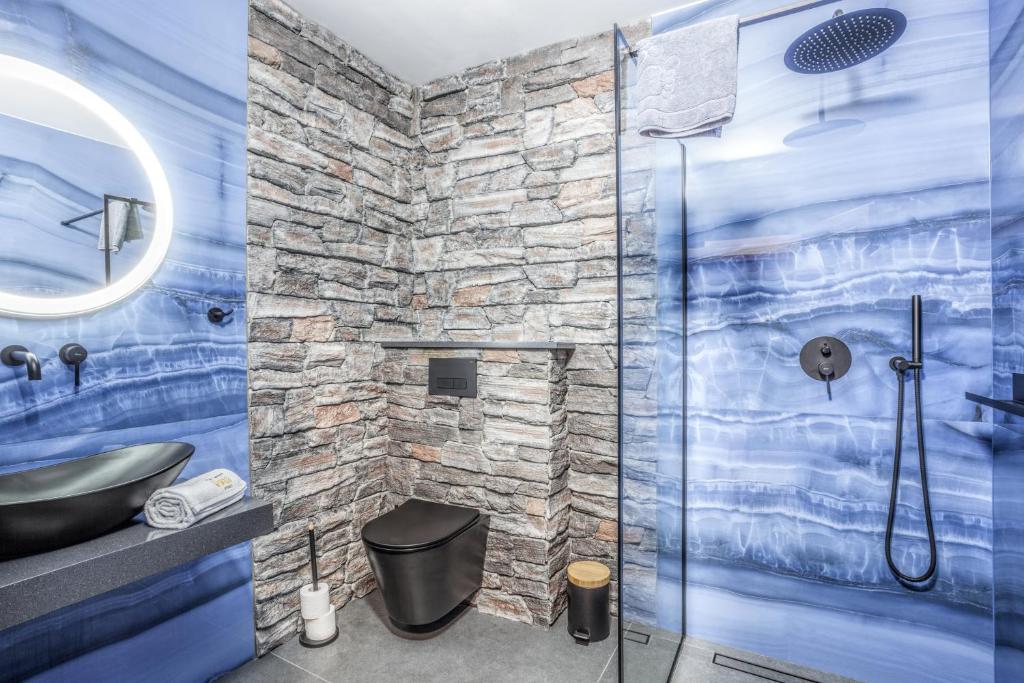 Koupelna v ubytování Hotel Beta
