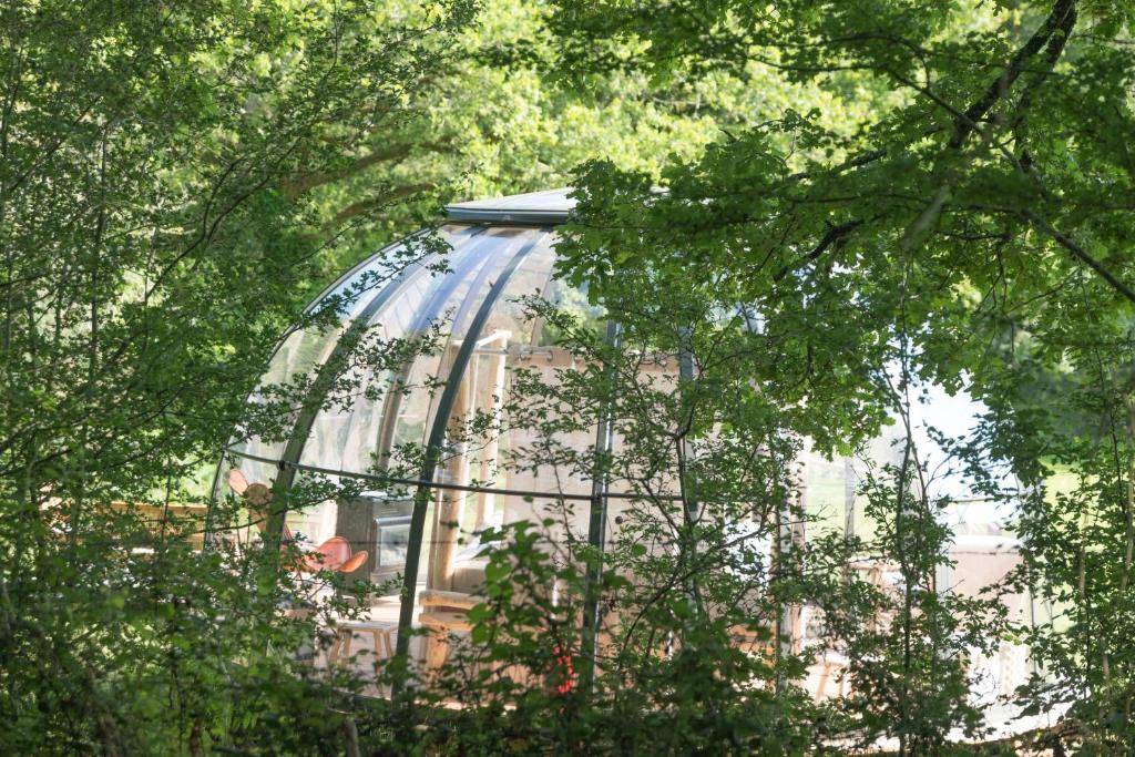 a glass dome in the midst of trees at Dihan Evasion in Ploemel