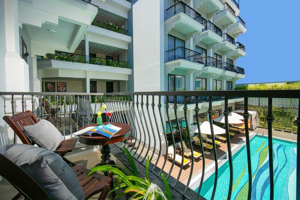 Bazén v ubytování Silkian Hoian Boutique Hotel & Spa nebo v jeho okolí