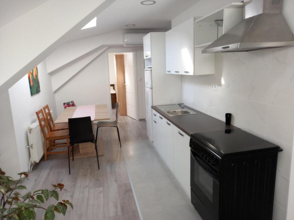 Kuchyňa alebo kuchynka v ubytovaní Apartmani Dubrava 2
