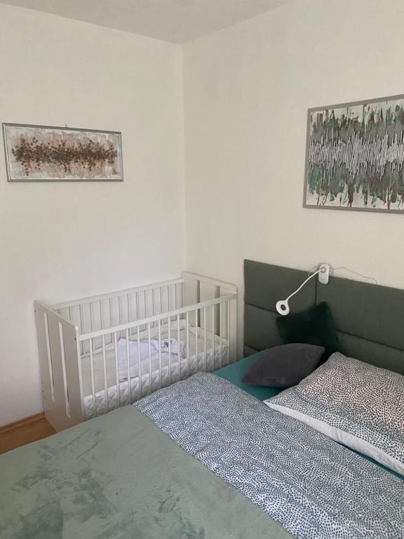 Postel nebo postele na pokoji v ubytování Apartmán Nitra