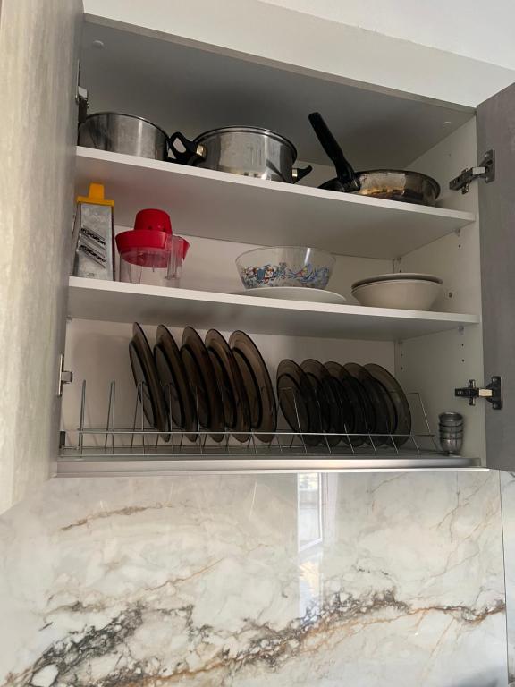 Kuchyň nebo kuchyňský kout v ubytování Sissi Olive home