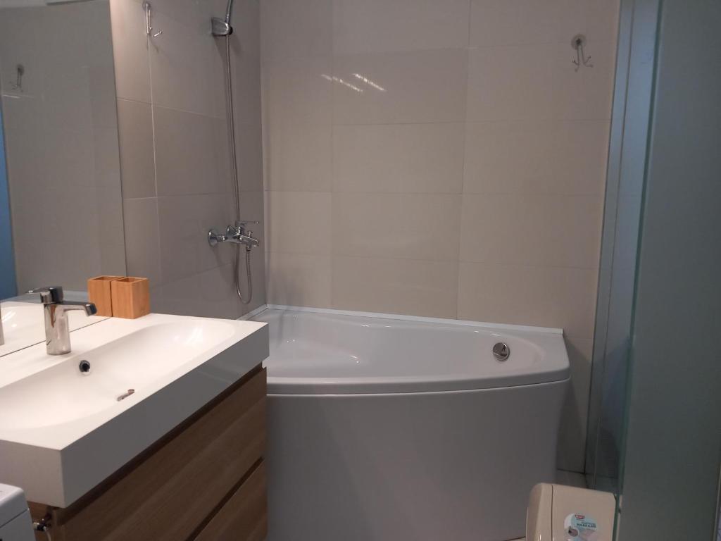 Koupelna v ubytování Korvin Plus Apartman