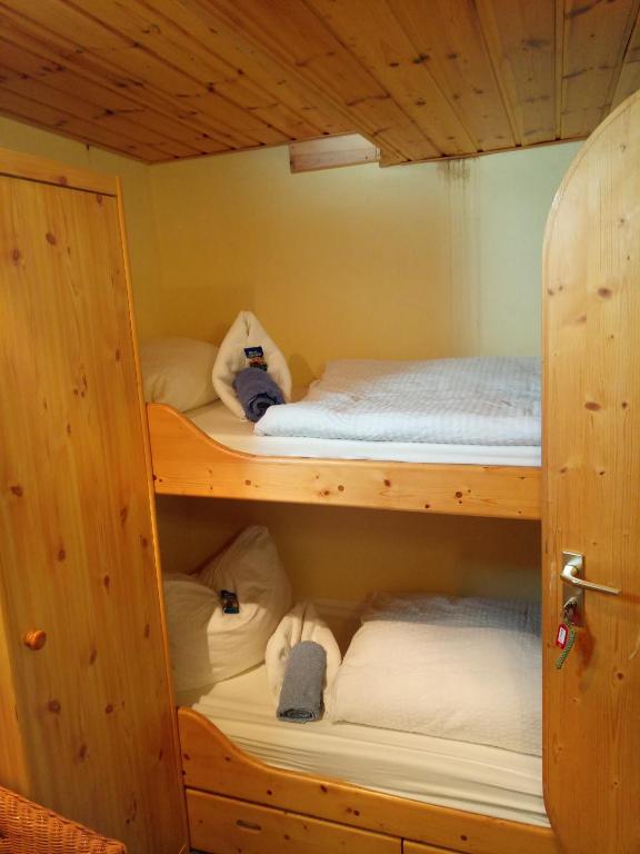 Postel nebo postele na pokoji v ubytování Küstenmotorschiff Aventura