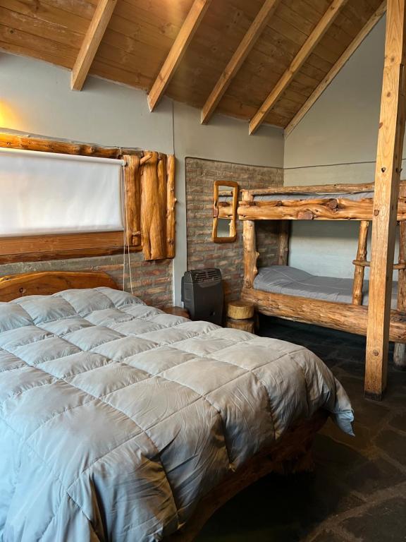 - une chambre avec 2 lits superposés dans une cabine dans l'établissement Departamentos centricos El Bolson, à El Bolsón