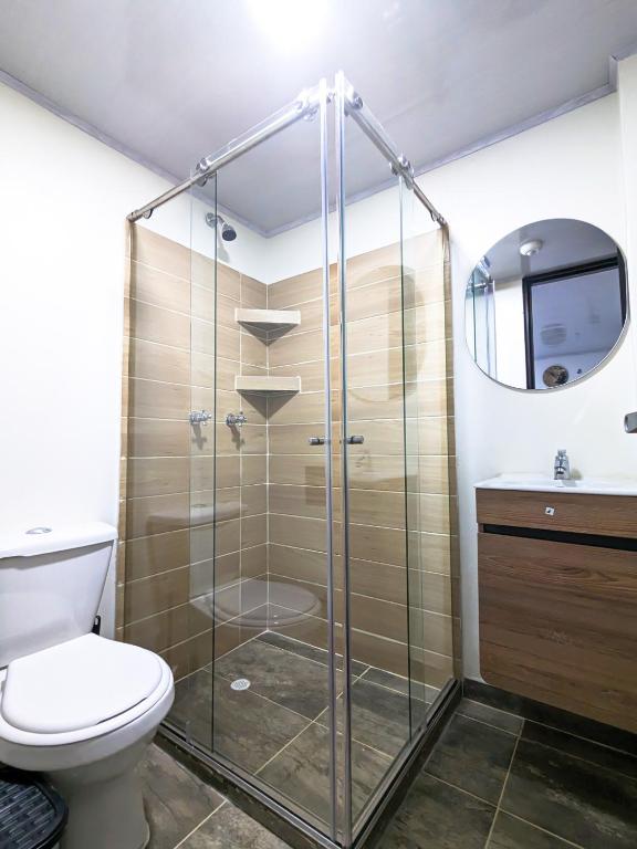 Koupelna v ubytování Apartaestudio para estrenar La Quinta