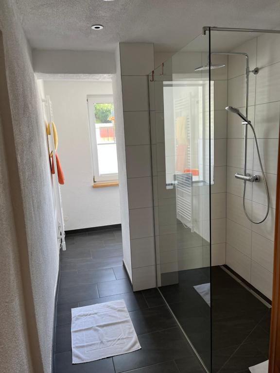 Koupelna v ubytování Appartements-Restaurant Schwaiger