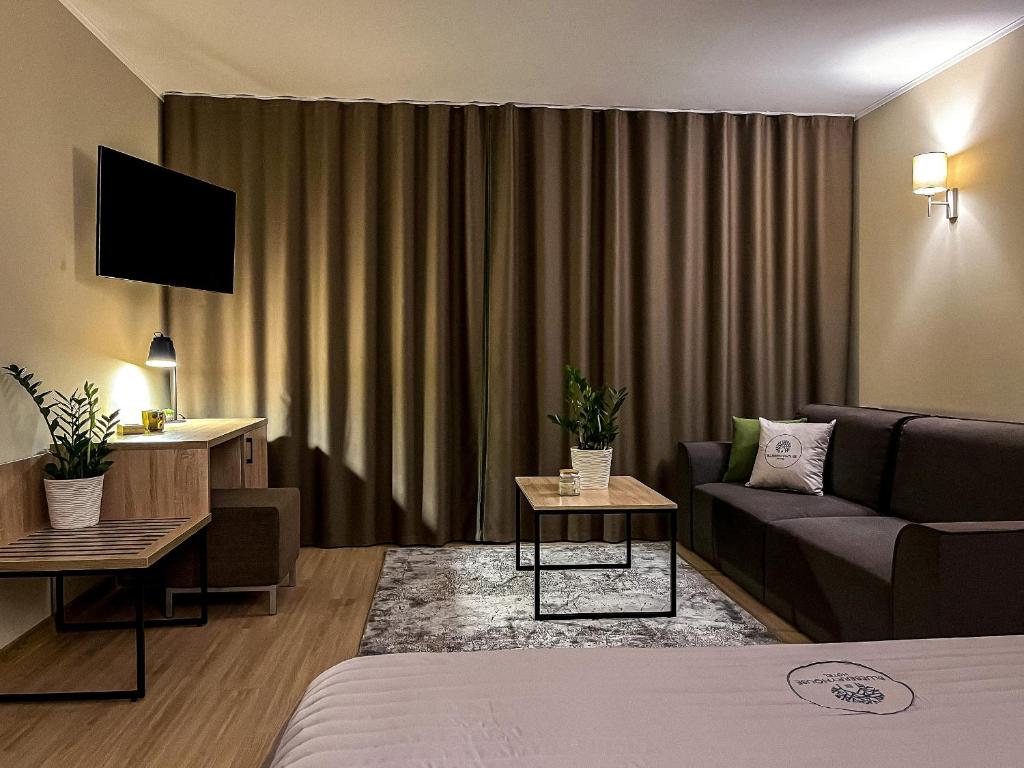 TV a/nebo společenská místnost v ubytování Blueberryhouse