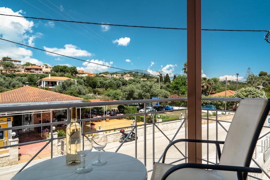 A balcony or terrace at Marketos maisonette 4pax