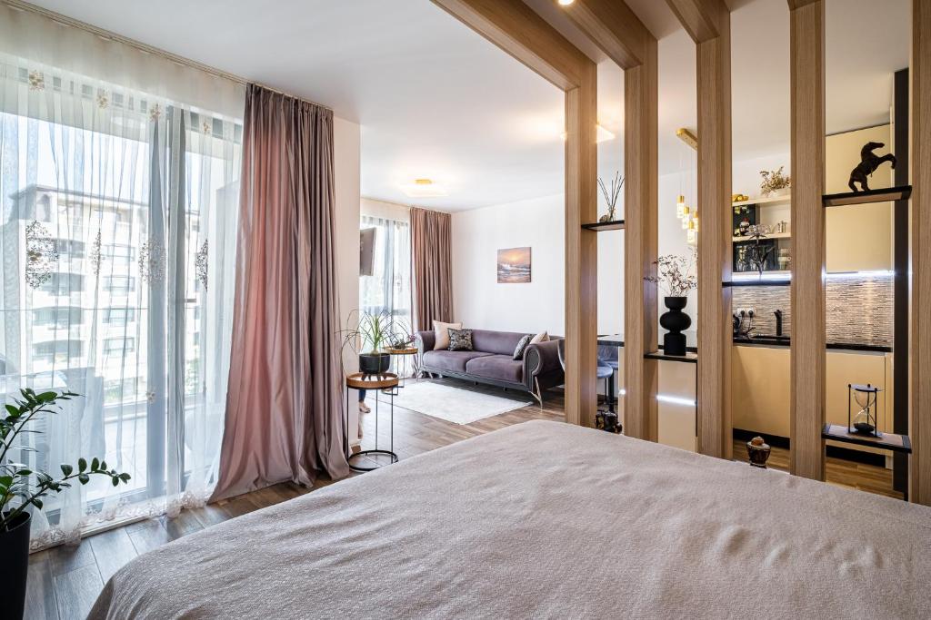 Postel nebo postele na pokoji v ubytování studio Sea Pearl