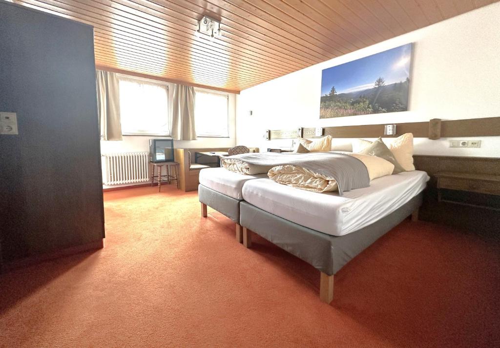 Postel nebo postele na pokoji v ubytování Hotel Zartenbach
