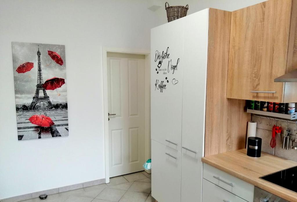 Kuchyň nebo kuchyňský kout v ubytování Ferienwohnung La Finesse
