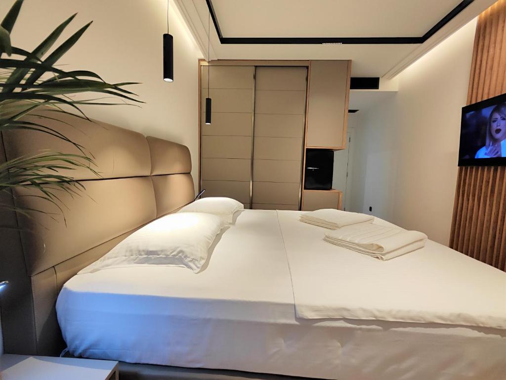 Postel nebo postele na pokoji v ubytování AMD Premium rooms Budva