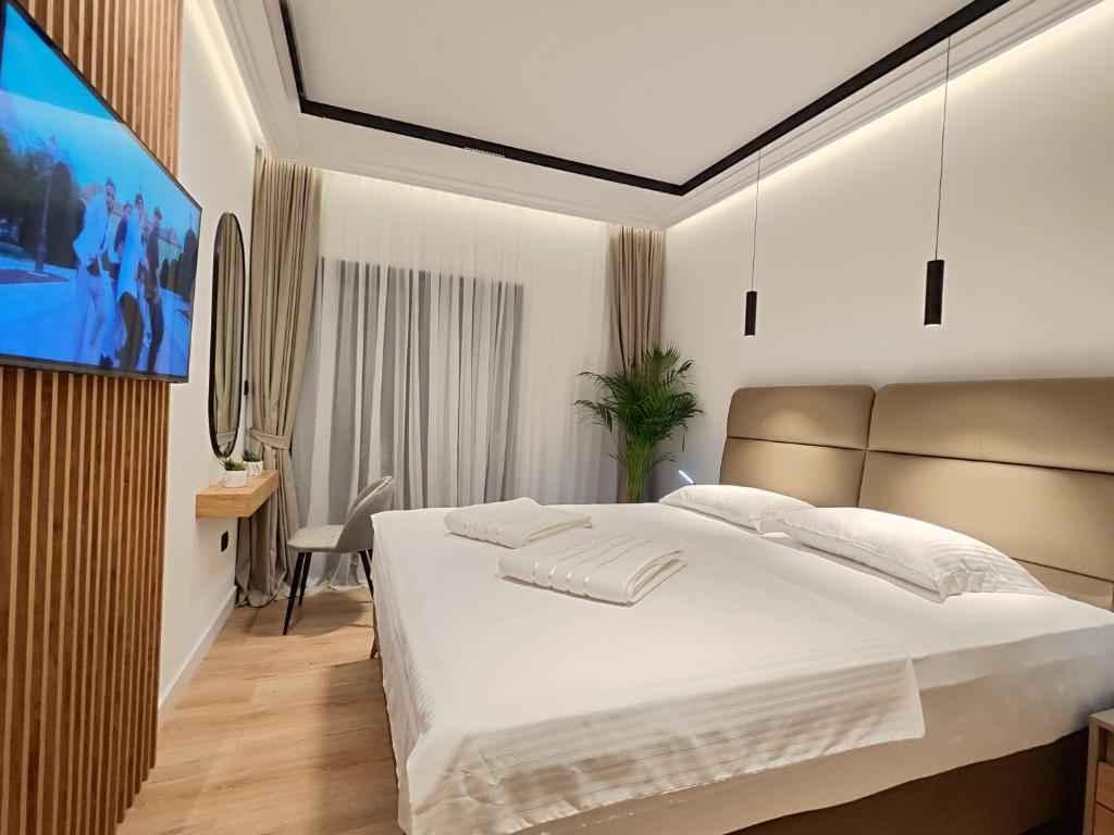 Postel nebo postele na pokoji v ubytování AMD Premium rooms Budva