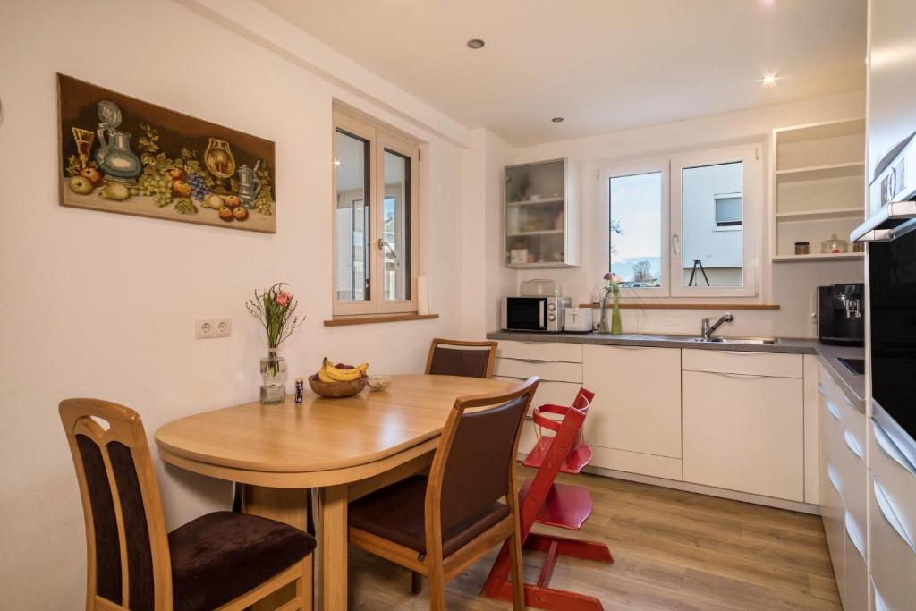 Kuchyň nebo kuchyňský kout v ubytování Ferienwohnung Tannenblick
