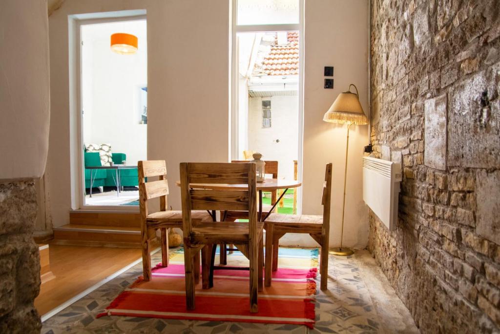 a dining room with a table and chairs at Authentic House near Popular Attractions in Izmir in Izmir