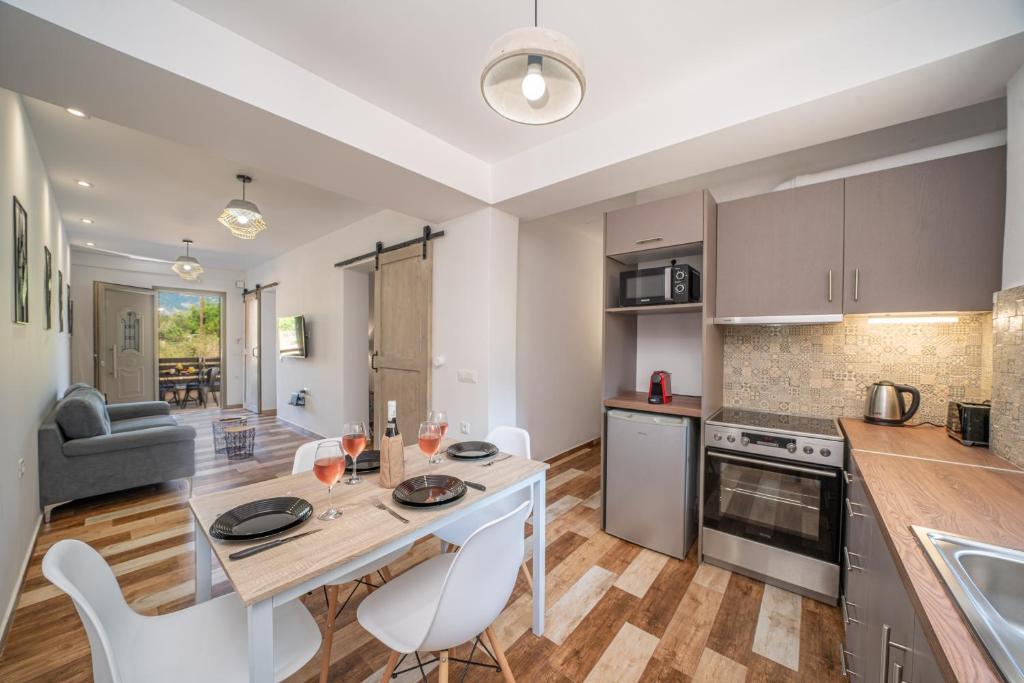 Kuchyň nebo kuchyňský kout v ubytování Mirabilia Apartment