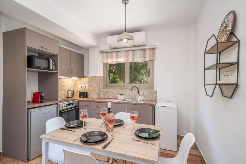 Kuchyň nebo kuchyňský kout v ubytování Mirabilia Apartment