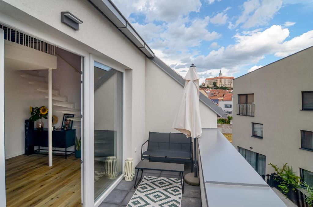 Balkón nebo terasa v ubytování Vineyard Terrace Apartment