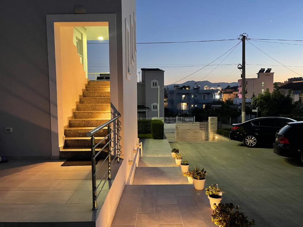 a set of stairs leading to a house at Villa Angelina Ksamil in Ksamil