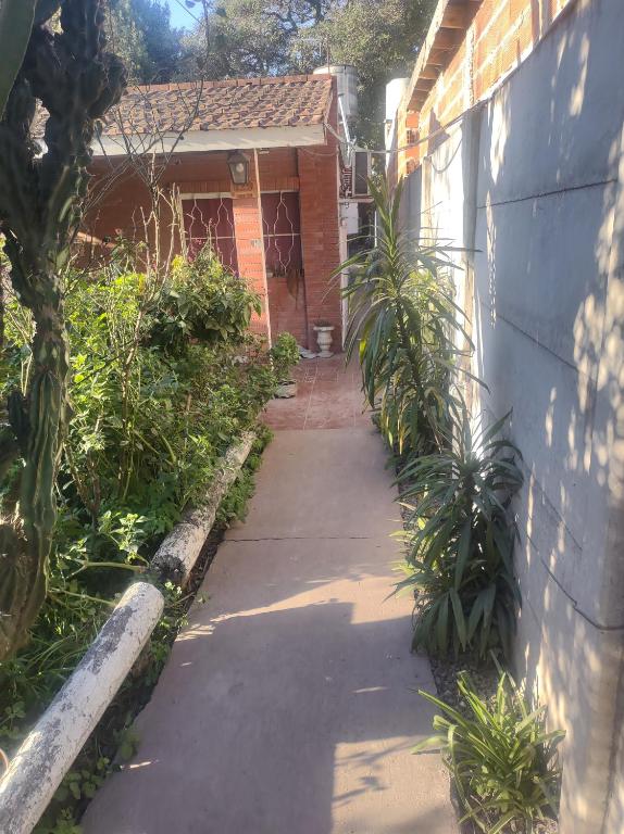 a walkway in front of a house at Amanecer campestre junto al Ceibo. in Burzaco
