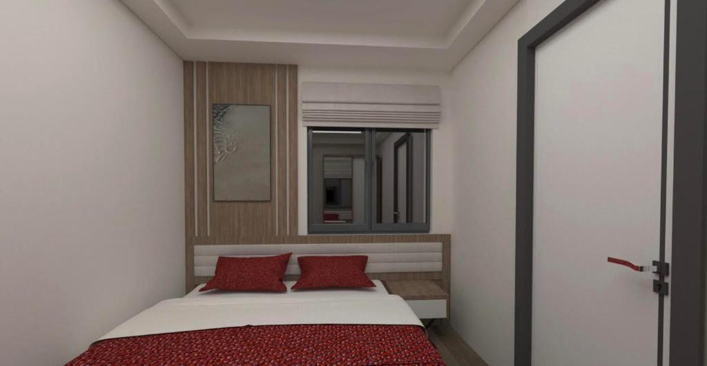 Postel nebo postele na pokoji v ubytování SERRAPART SUİTE