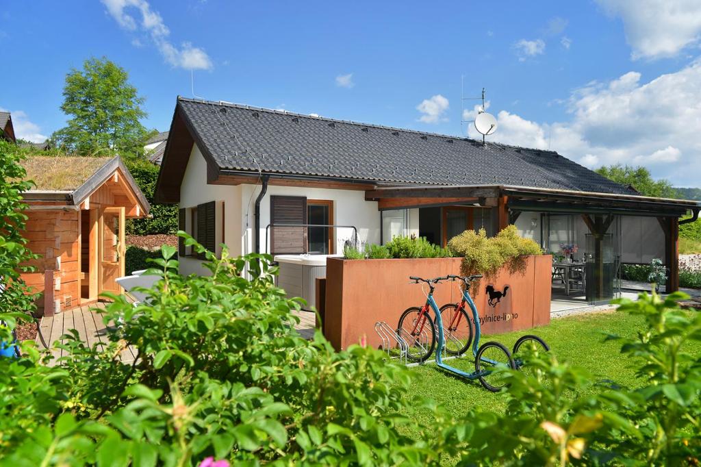 Zahrada ubytování Rekreační domek Kobylnice Lipno
