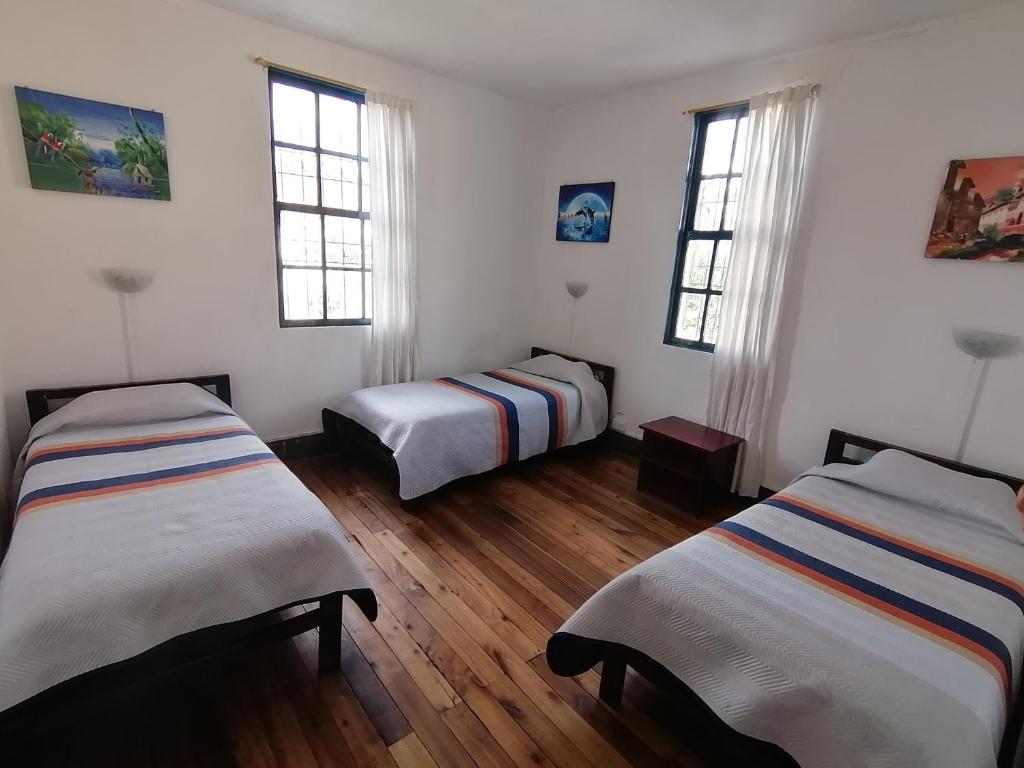 Postel nebo postele na pokoji v ubytování Galapagos Natural Life Hostel