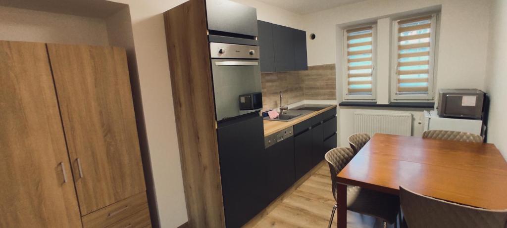 Kuchyň nebo kuchyňský kout v ubytování Apartmány Kristýna