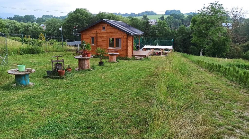 A garden outside Happy Cottage