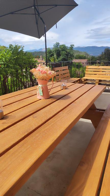 Balkón nebo terasa v ubytování Gîte du petit chemin