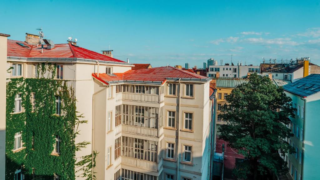 Budova, kde se aparthotel nachází