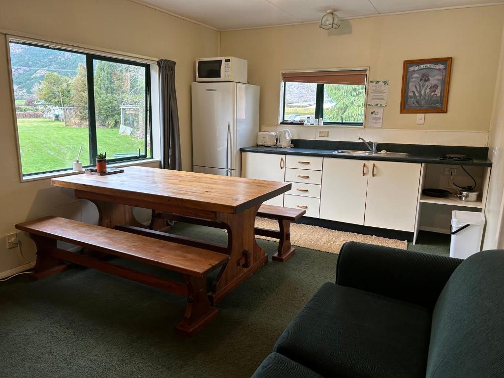 Kuchyň nebo kuchyňský kout v ubytování Kiwi Park Motels